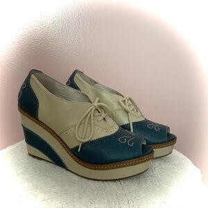 PILCRO and the LETTERPRESS ANTHROPOLOGIE PLATFORMS WEDGES 8